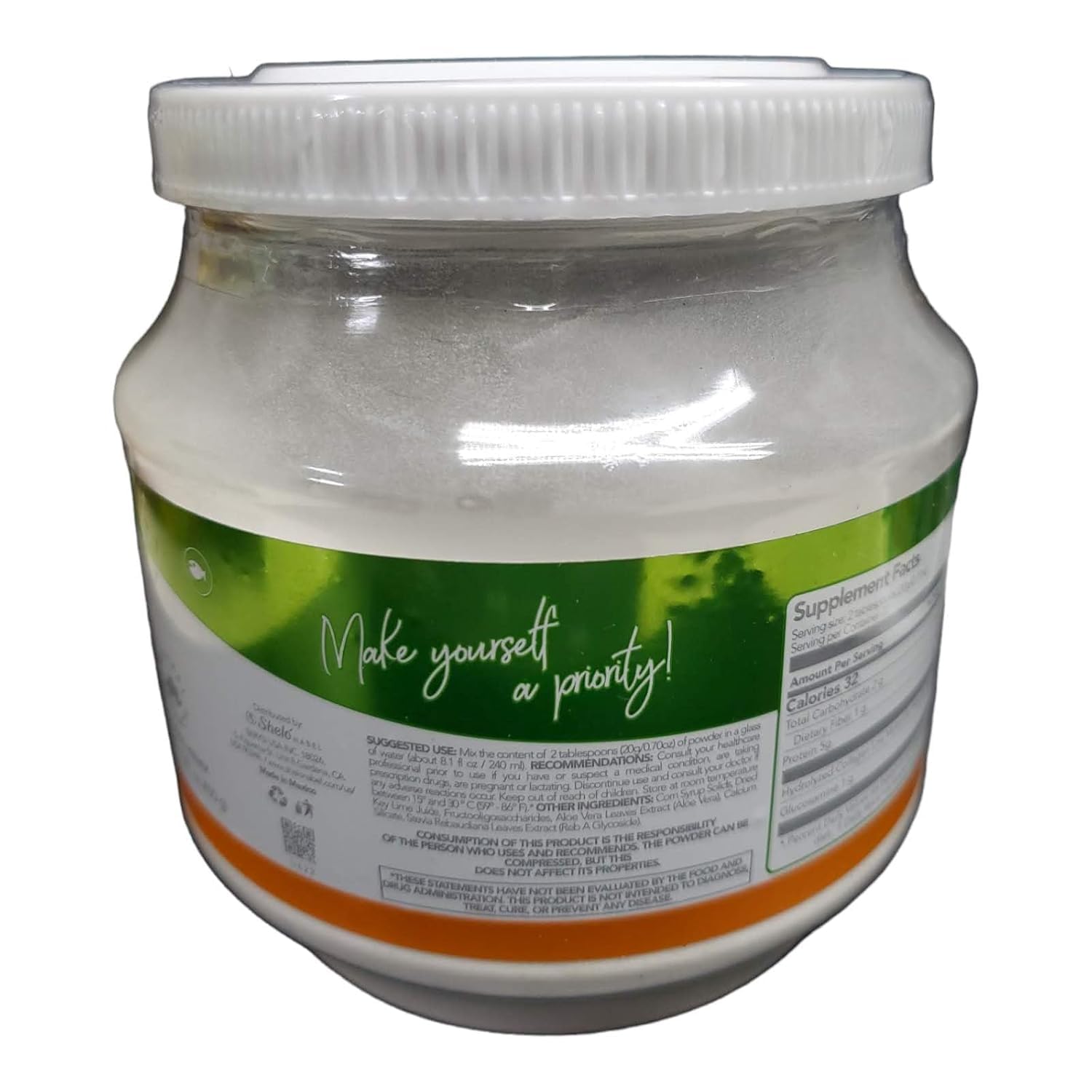 Sheló NABEL Collagen Lemon Powder scoop and powder close-up