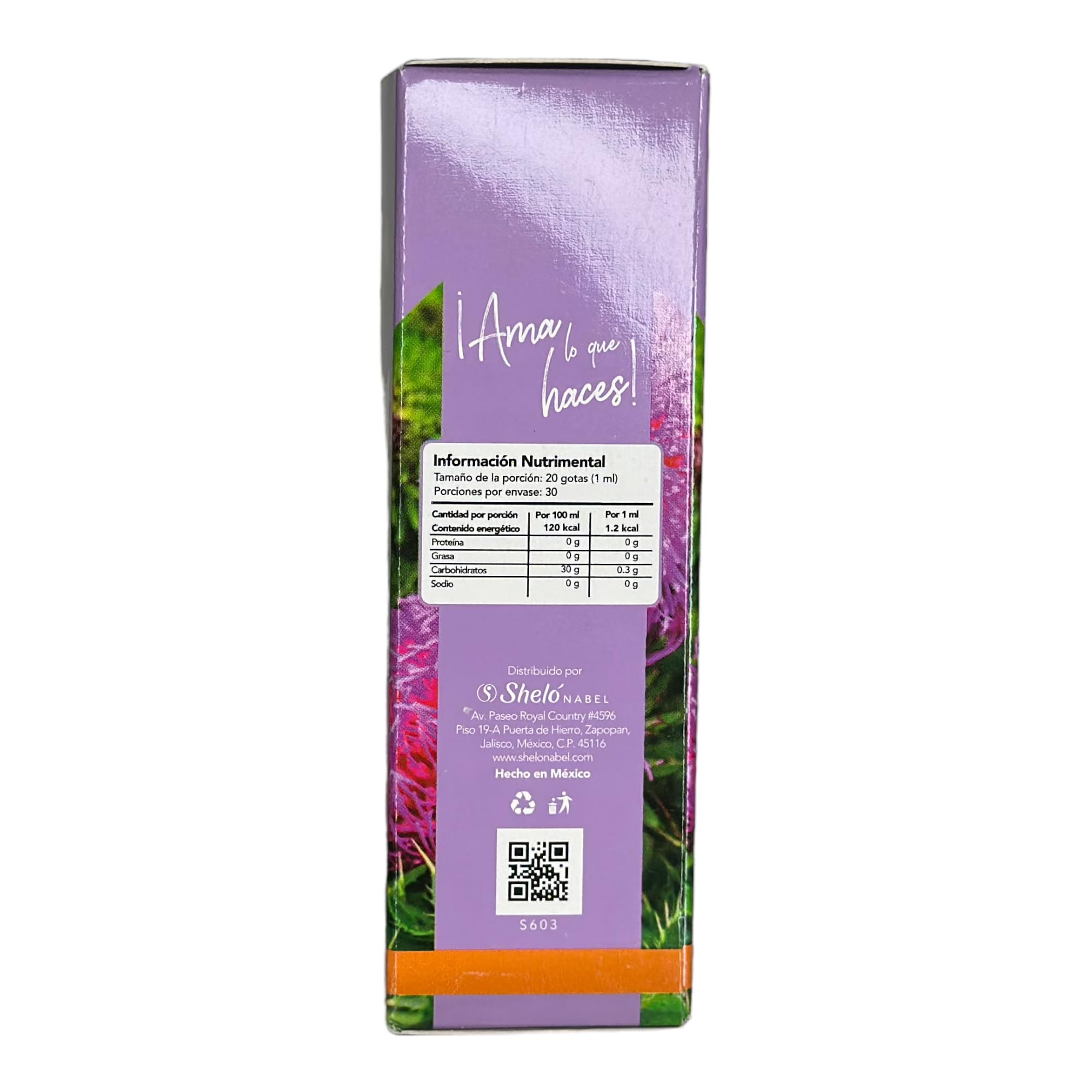 Sheló NABEL Milk Thistle liquid drops with glass of water