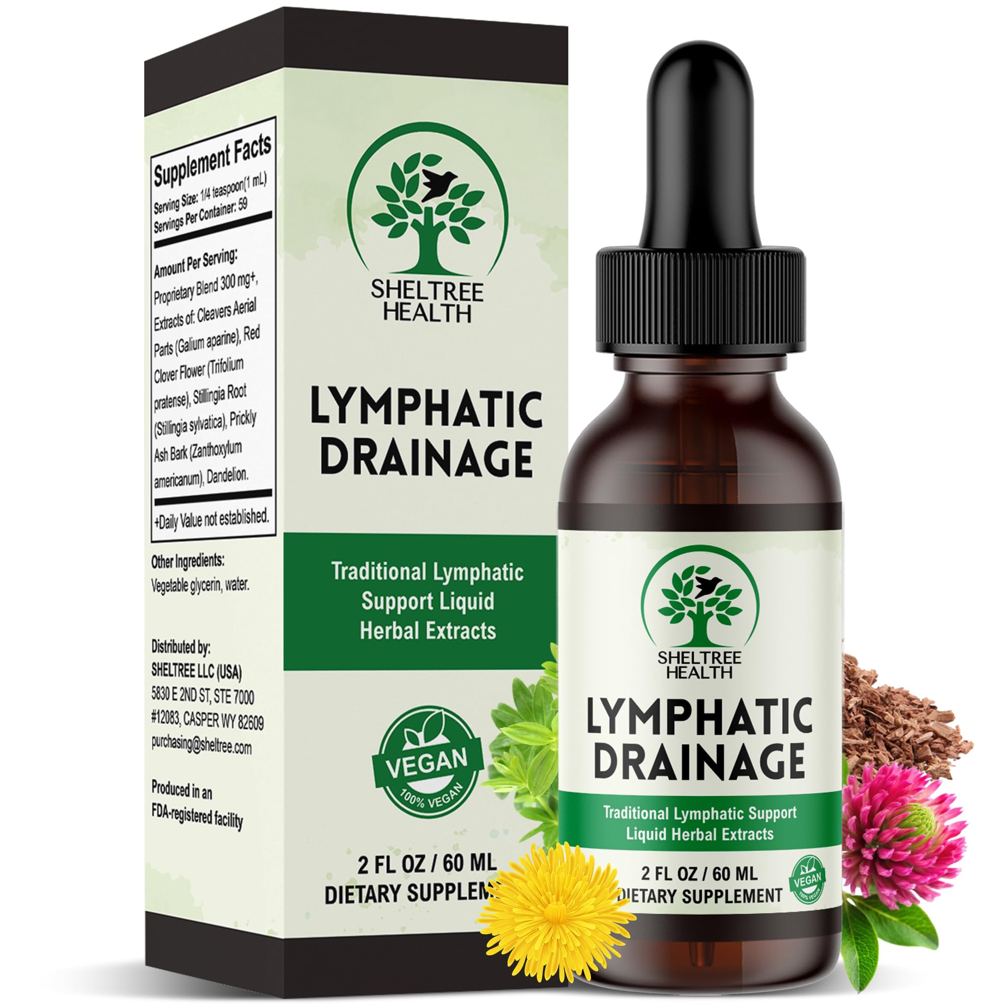 SHELTREE HEALTH Lymphatic Support Drops 30ml bottle front view