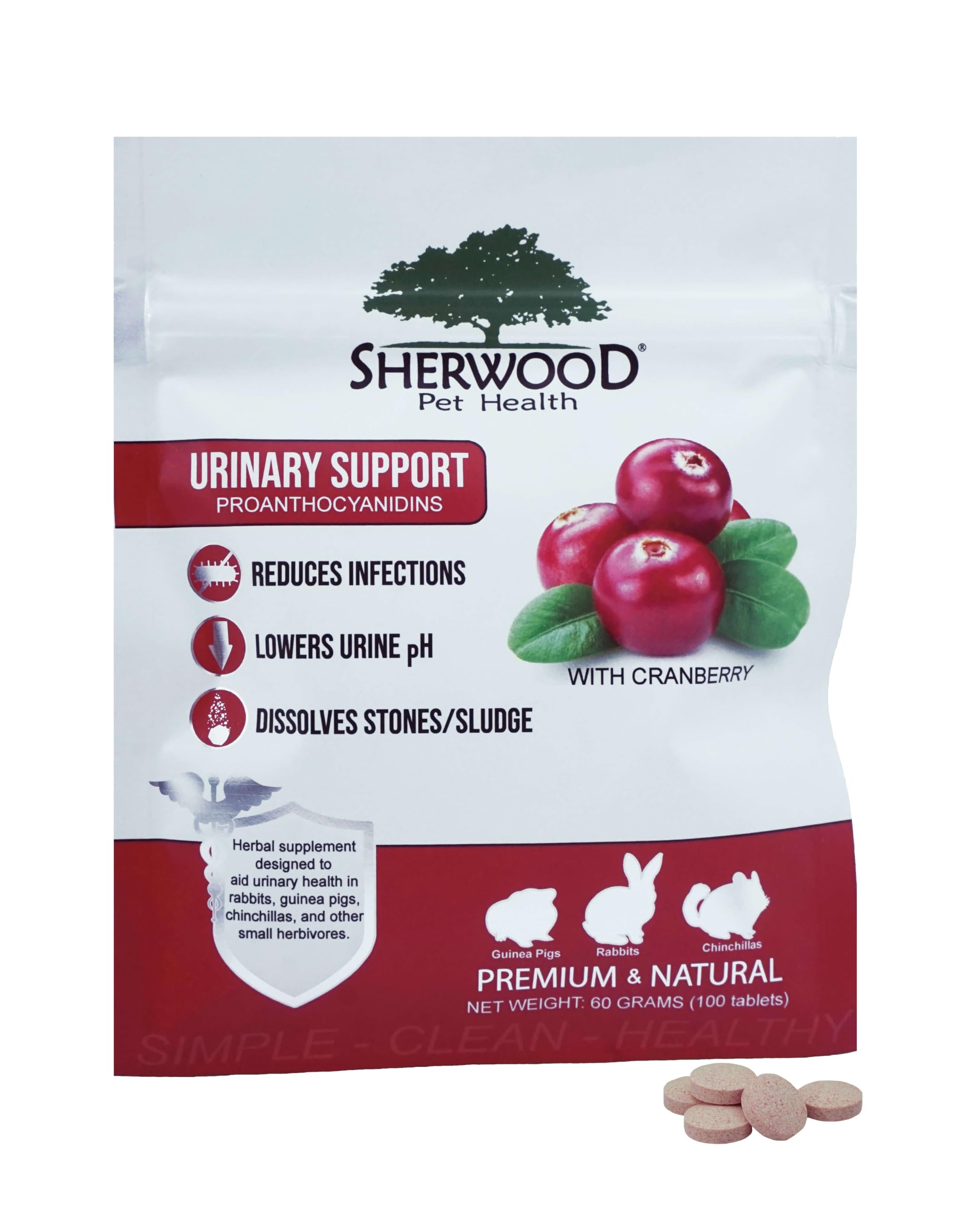 Sherwood Pet Health Urinary Support Tablets 50g front view