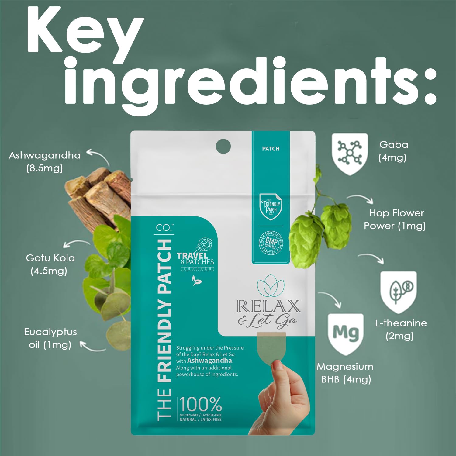 Shield health patch from The Friendly Patch CO. with plant-based ingredients