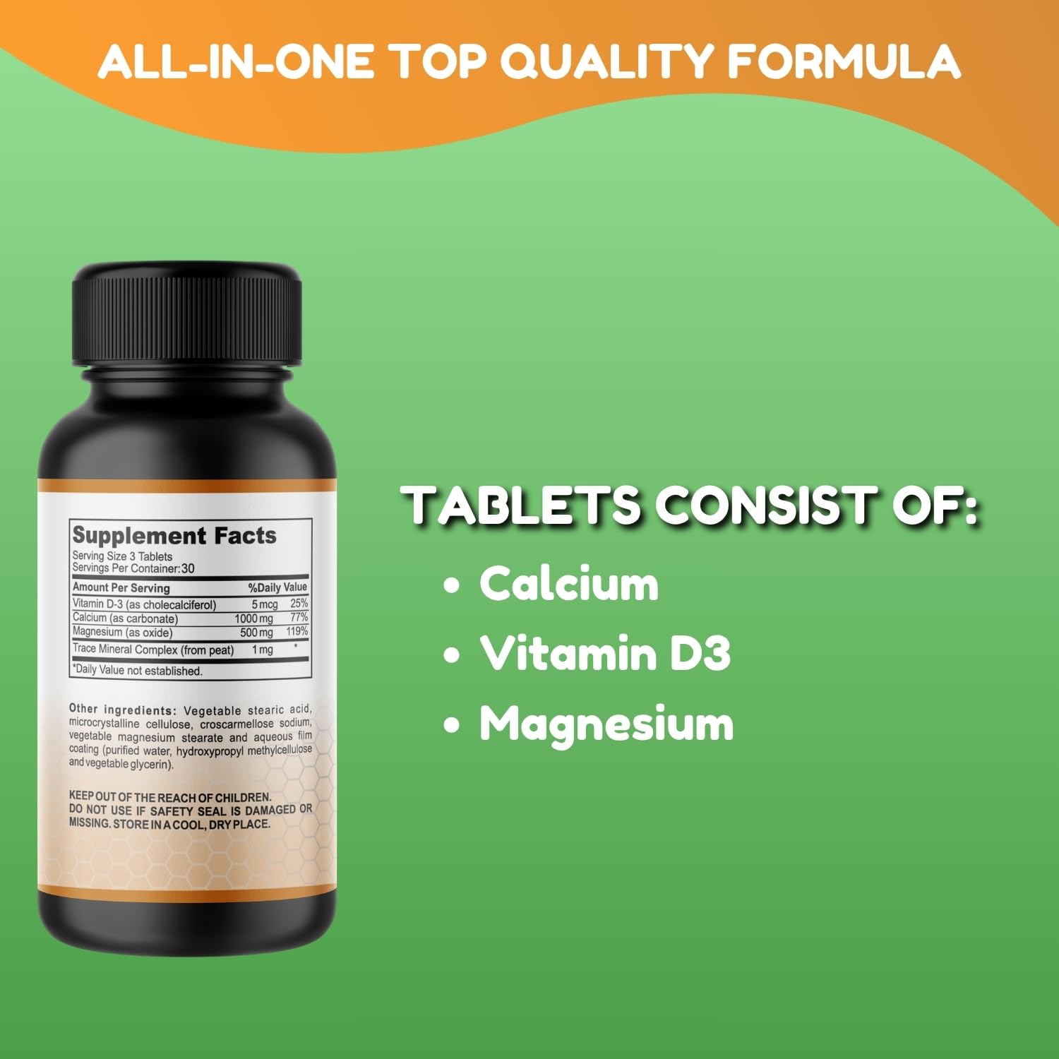 SHIFAA NUTRITION Calcium Magnesium Vitamin D3 Supplement with a glass of water