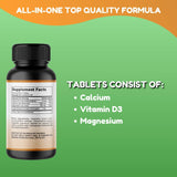SHIFAA NUTRITION Calcium Magnesium Vitamin D3 Supplement with a glass of water