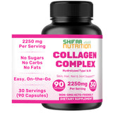 SHIFAA NUTRITION Collagen Peptides Complex 90 capsules front view