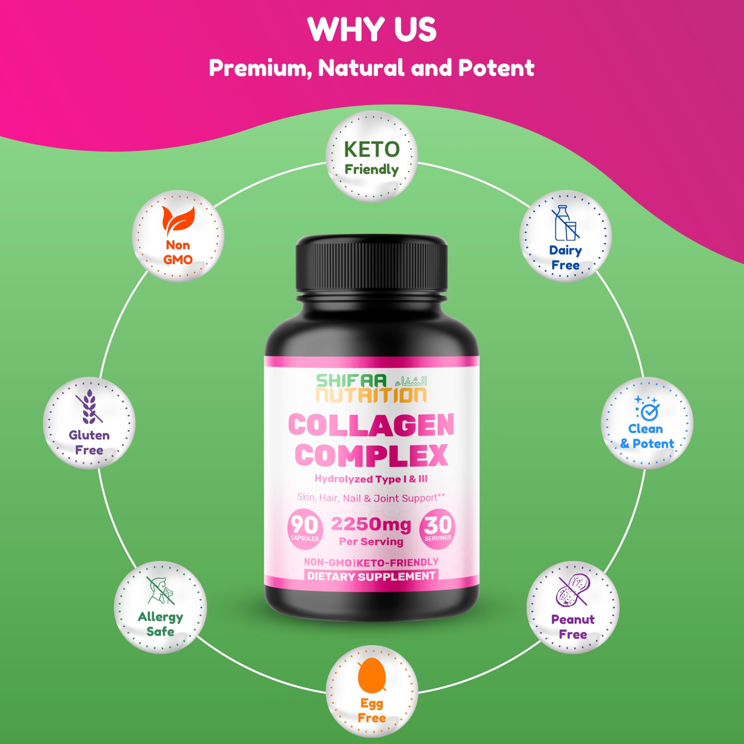 SHIFAA NUTRITION Collagen Peptides Complex packaging