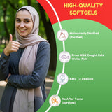 SHIFAA NUTRITION Double Strength Halal Fish Oil bottle side view