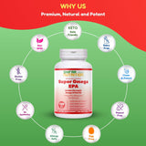 SHIFAA NUTRITION Double Strength Halal Fish Oil bottle with soft gels on a table