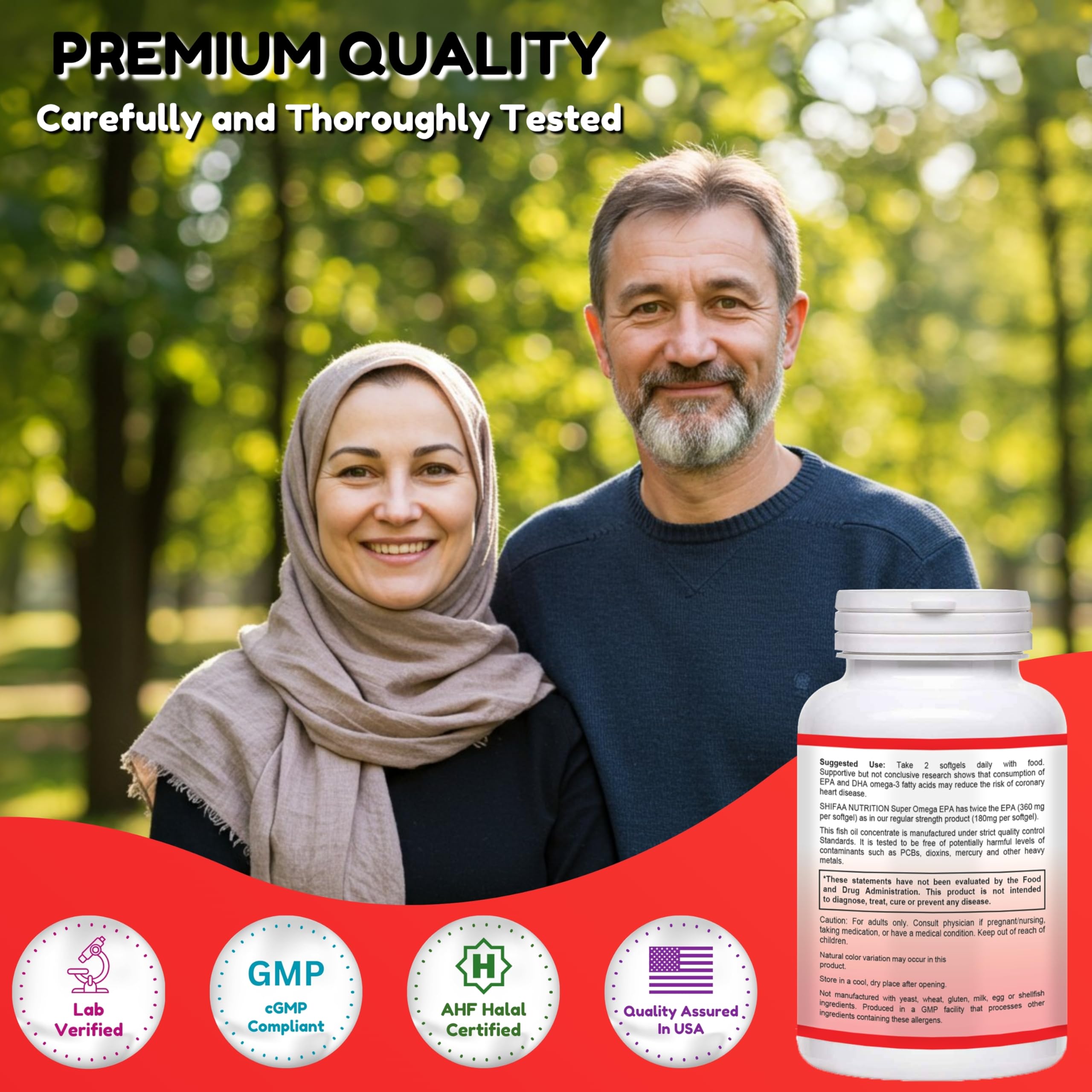 SHIFAA NUTRITION fish oil bottle with soft gels