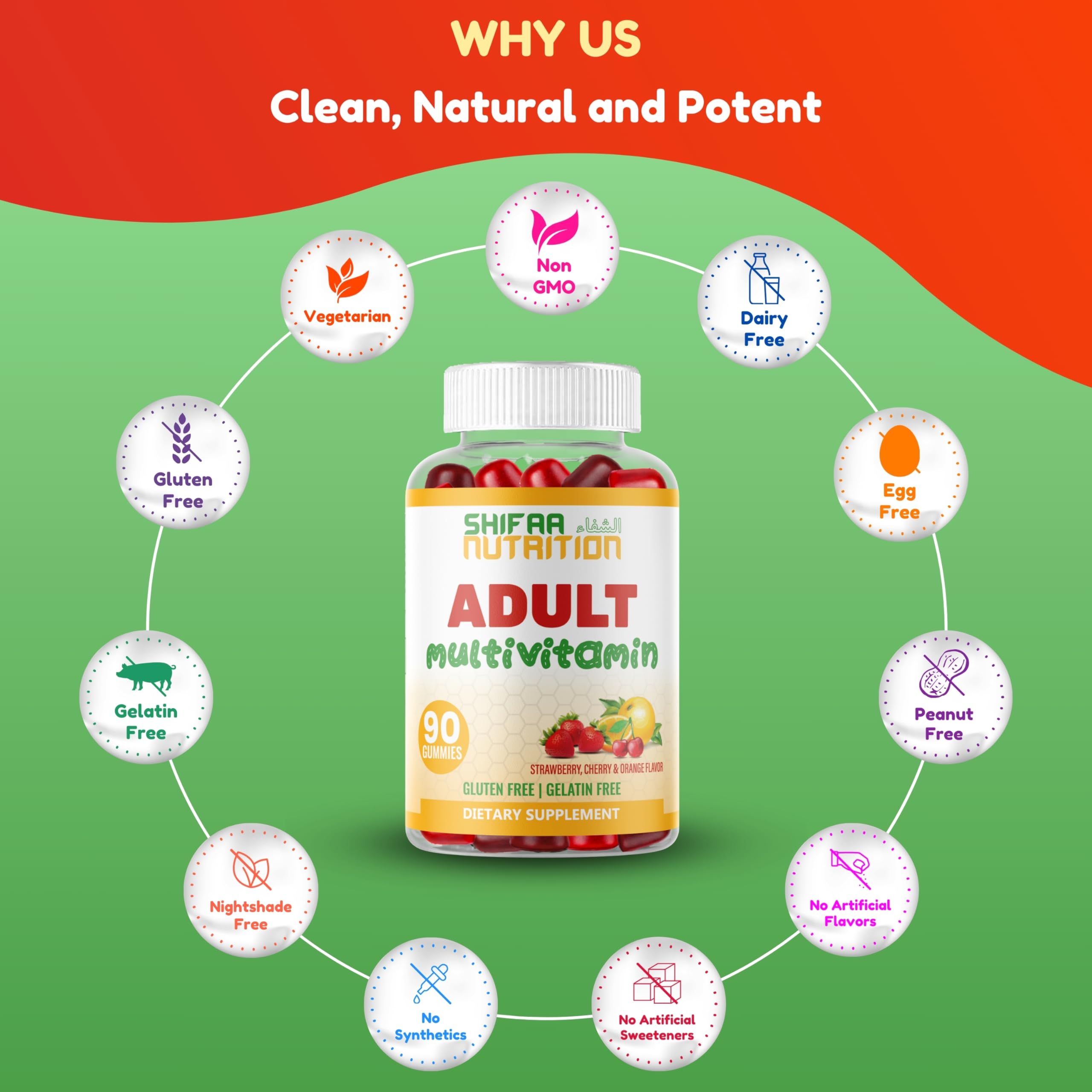SHIFAA NUTRITION Multivitamin Gummies nutritional information