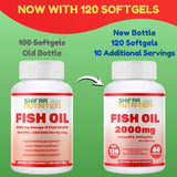 SHIFAA NUTRITION Omega 3 Fish Oil bottle side view