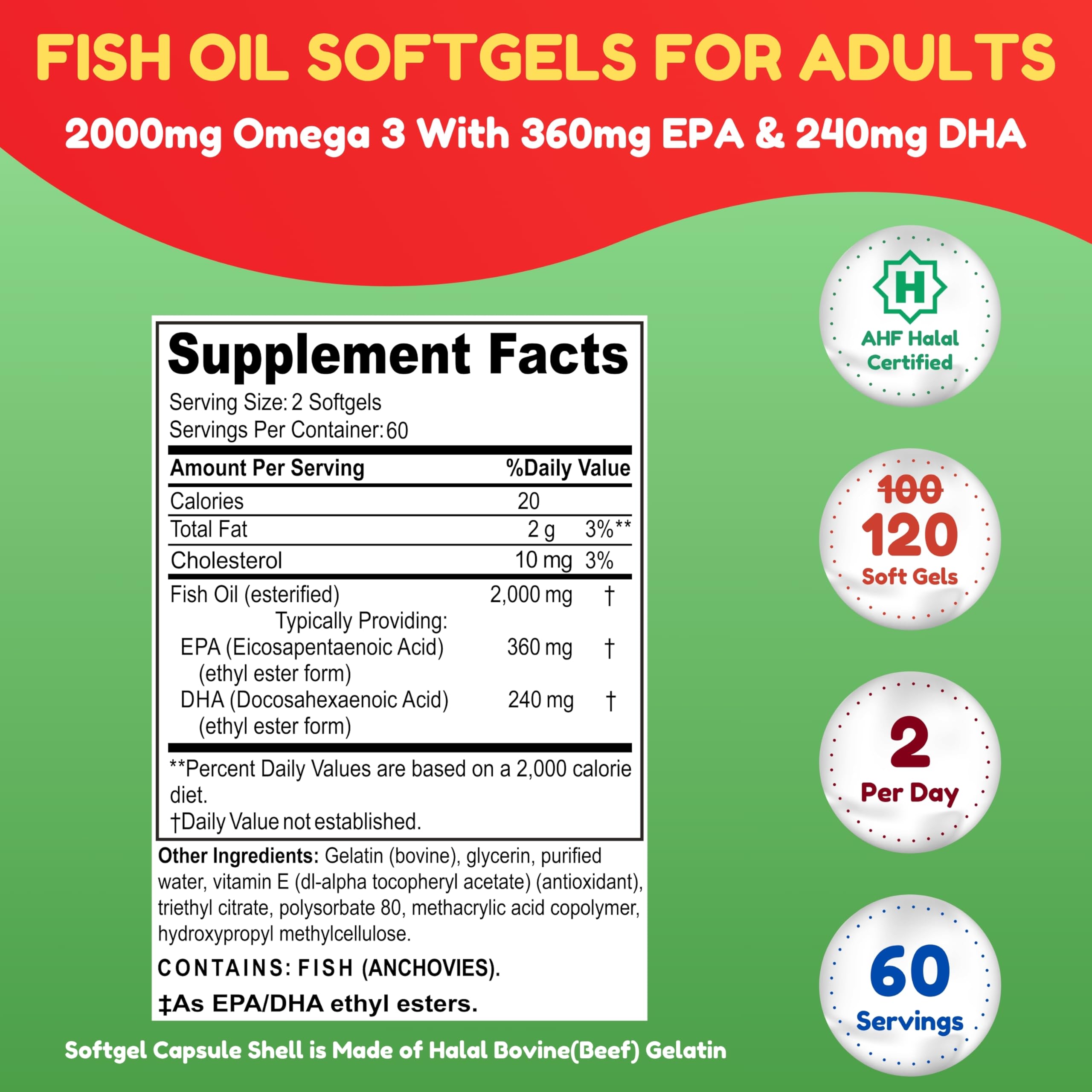 SHIFAA NUTRITION Omega 3 Fish Oil soft gels close-up
