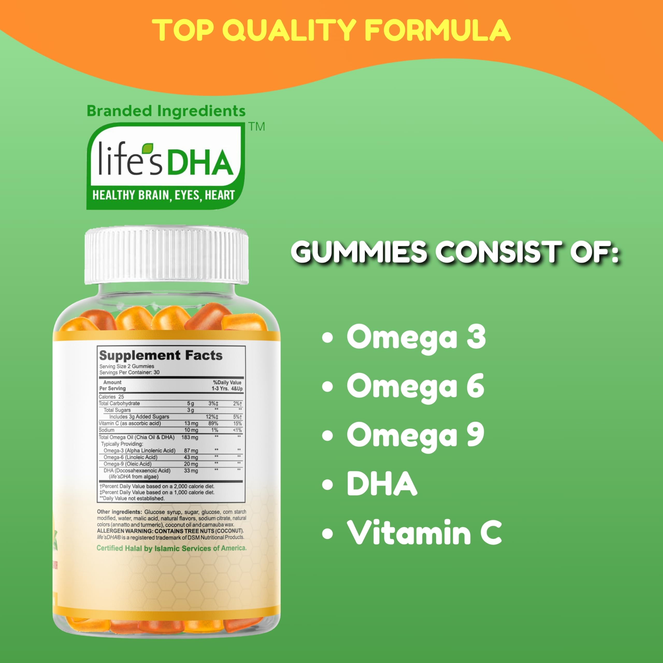 SHIFAA NUTRITION Omega-3 Kids Gummies on a table