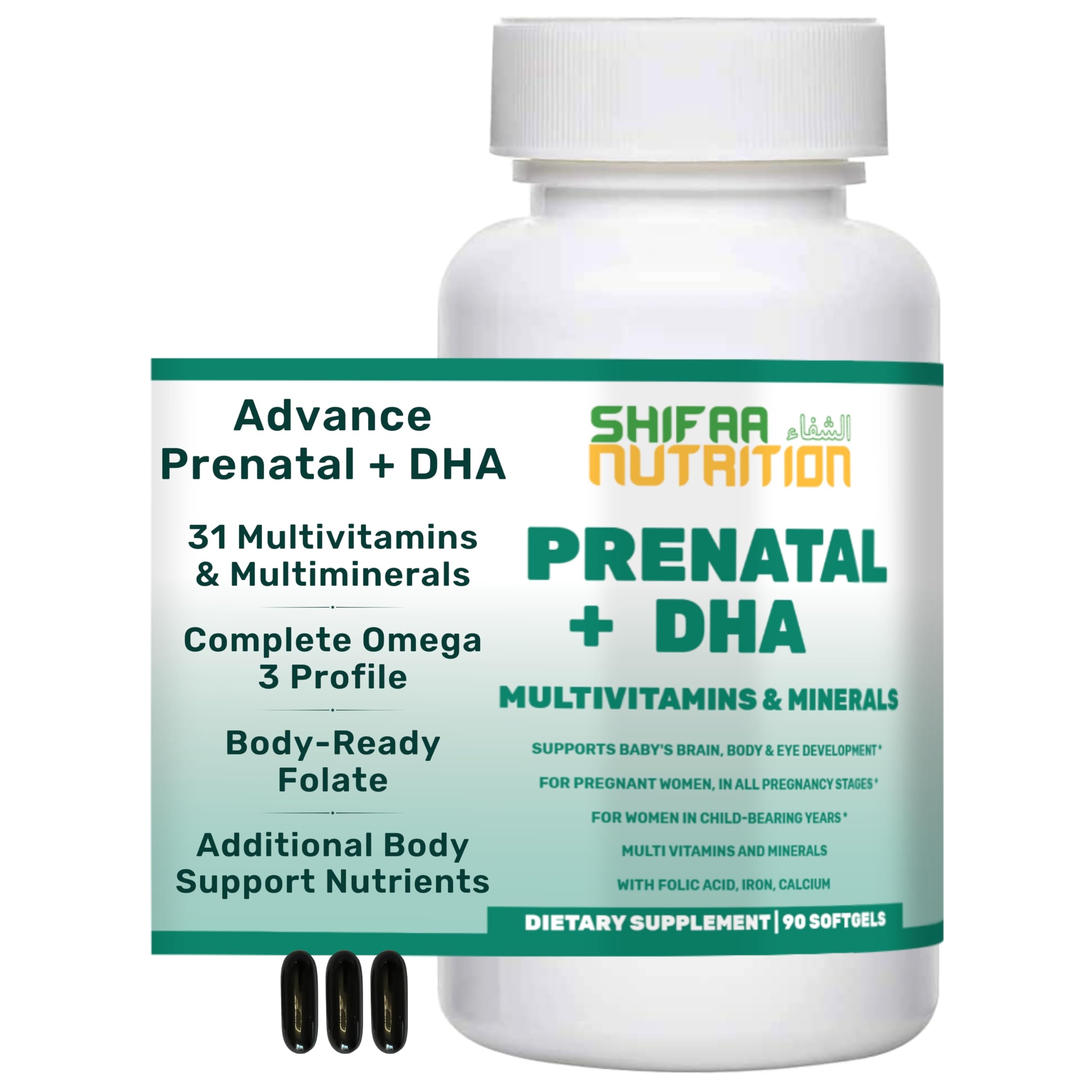 SHIFAA NUTRITION Prenatal Vitamins 237g front view