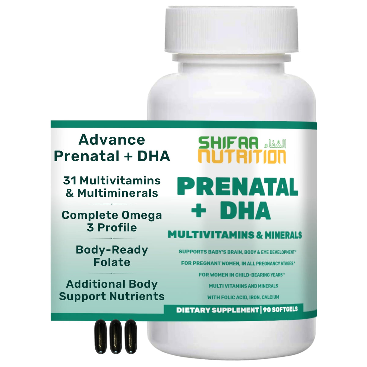 SHIFAA NUTRITION Prenatal Vitamins 237g front view