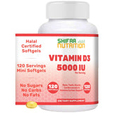 SHIFAA NUTRITION Vitamin D3 Liquid Soft-Gels bottle front view