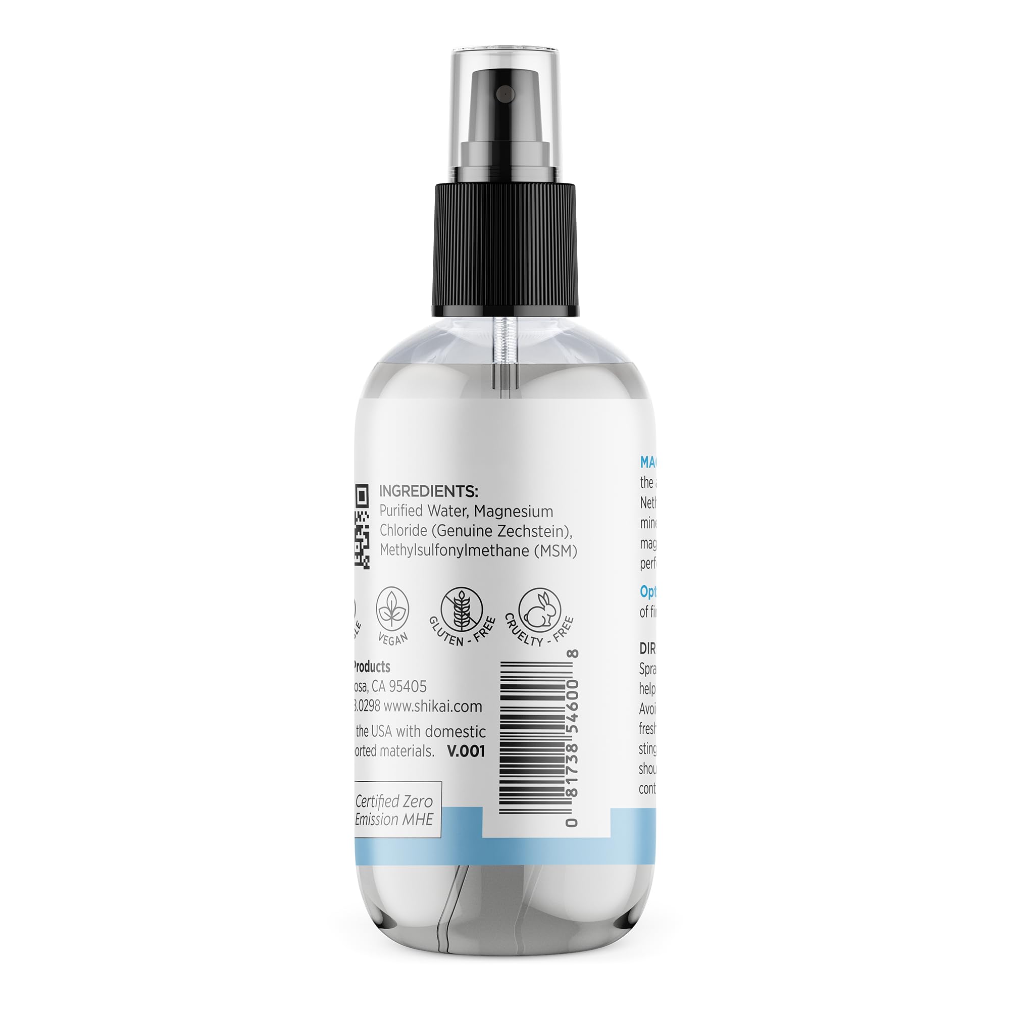ShiKai Magnesium Body Ease Spray in a wellness setting