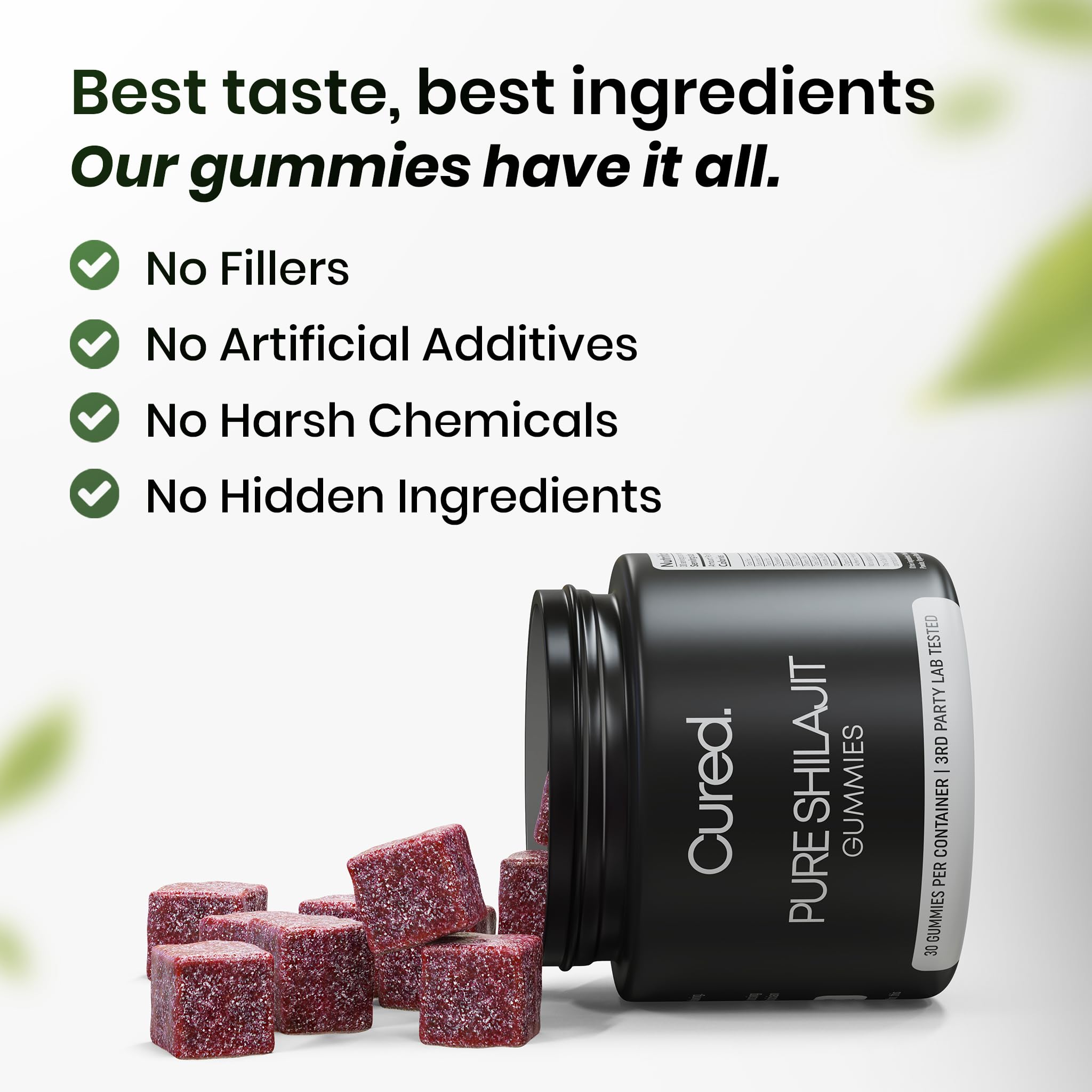 Shilajit Gummies with organic Manuka honey