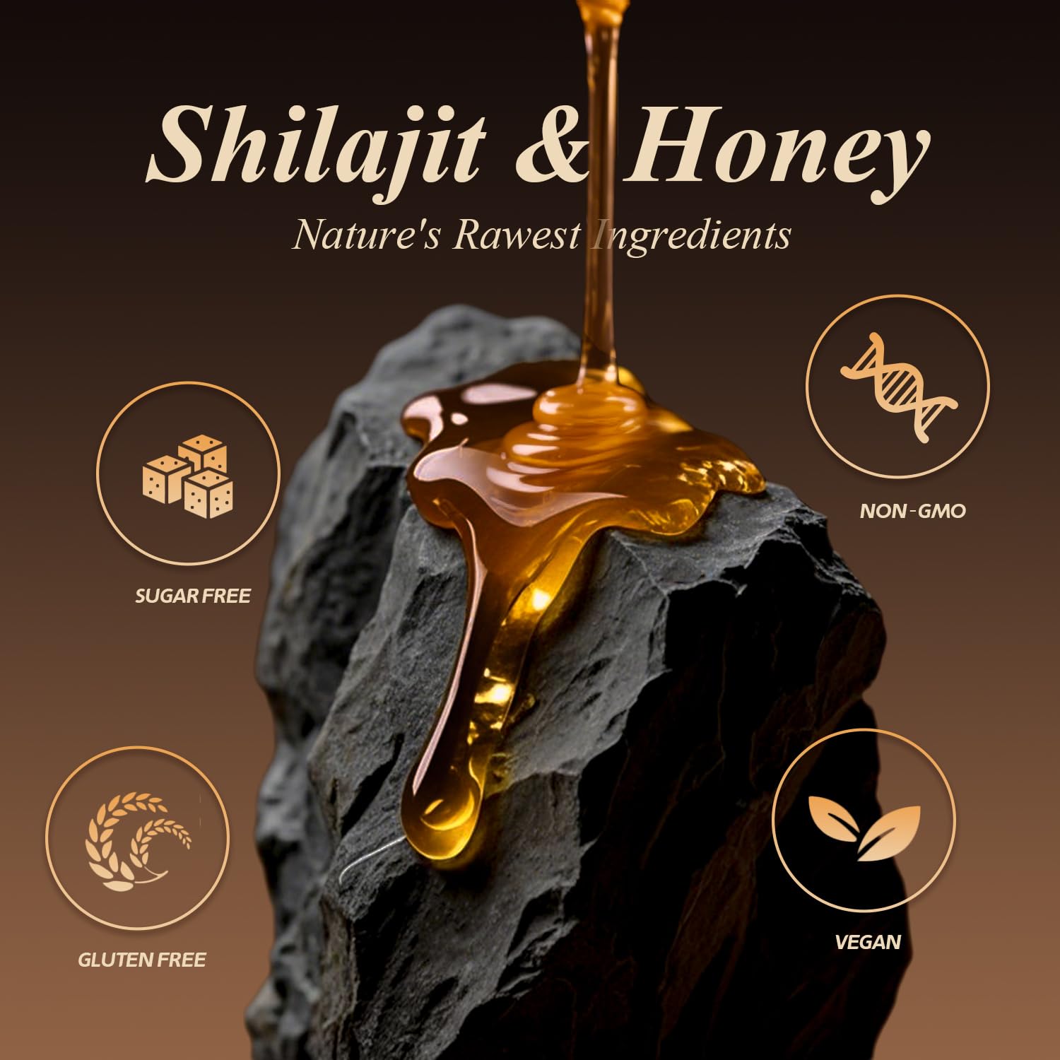Shilajit resin texture close-up