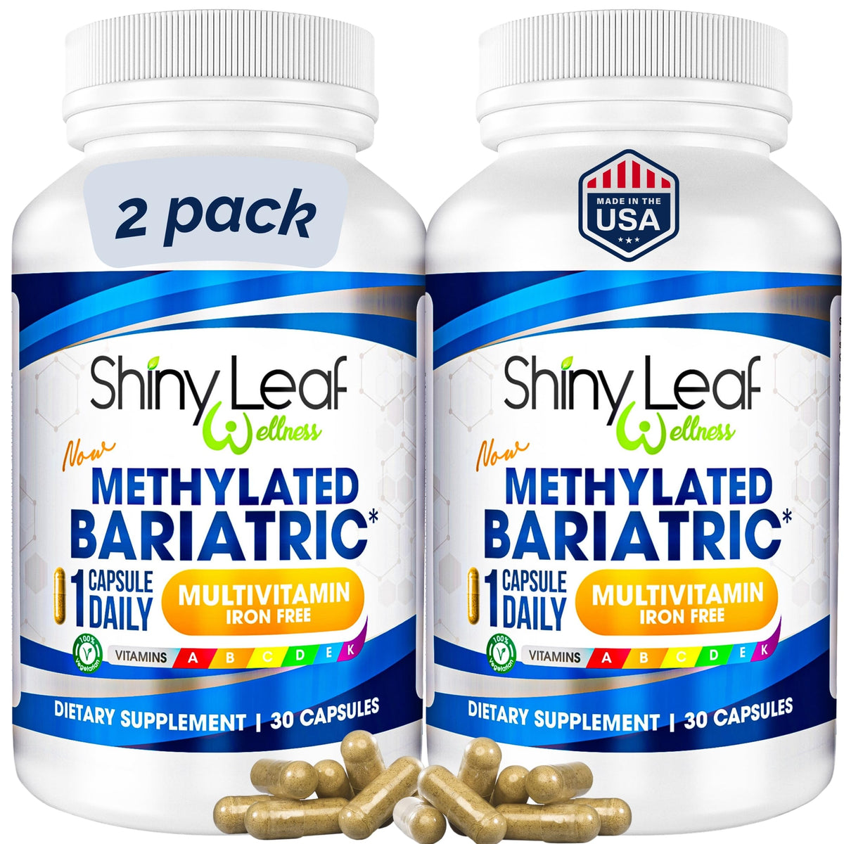 Shiny Leaf Bariatric Multivitamin 100g front view with packaging