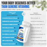 Shiny Leaf Bariatric Multivitamin with Iron 45mg bottle on a table