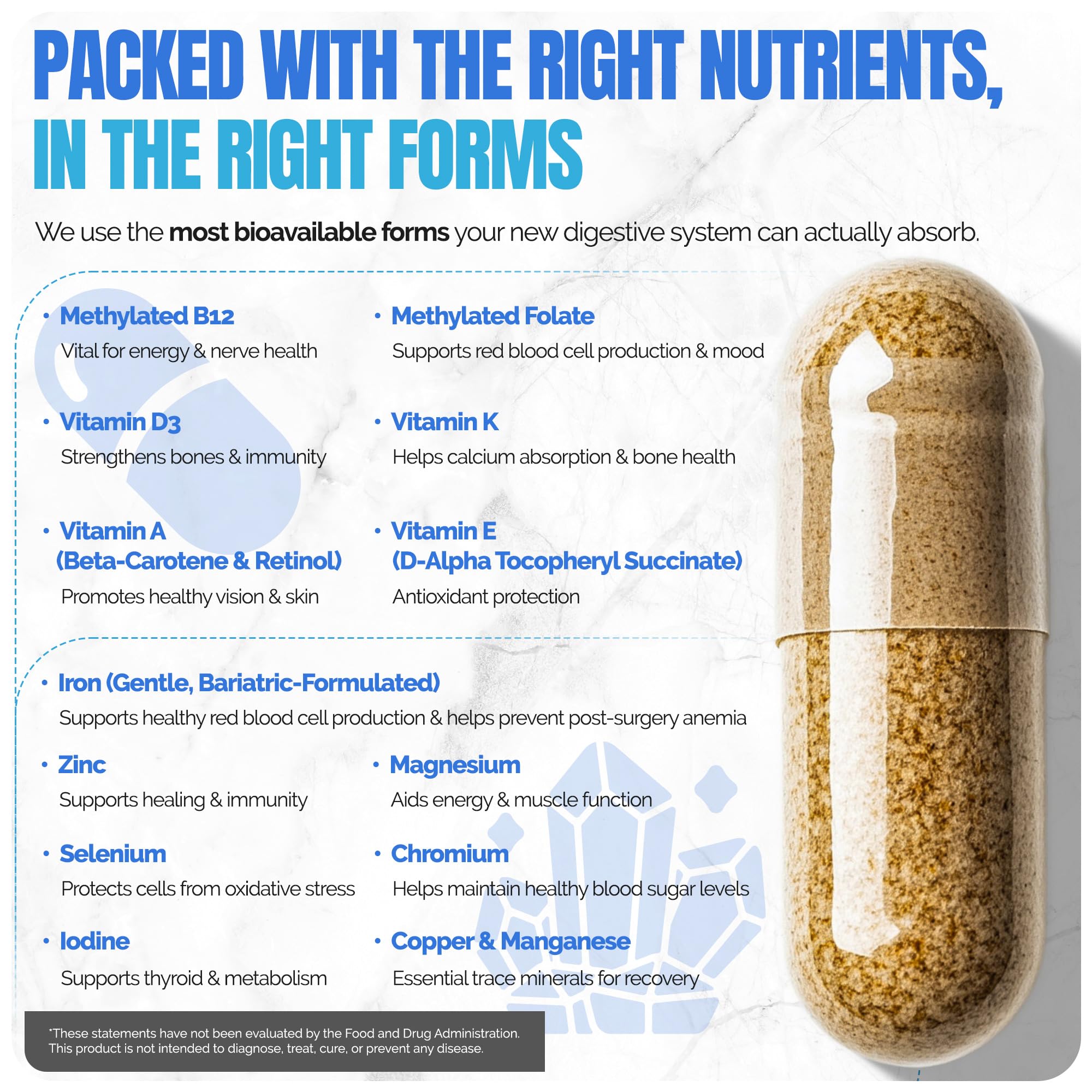 Shiny Leaf Bariatric Multivitamin with Iron 45mg packaging