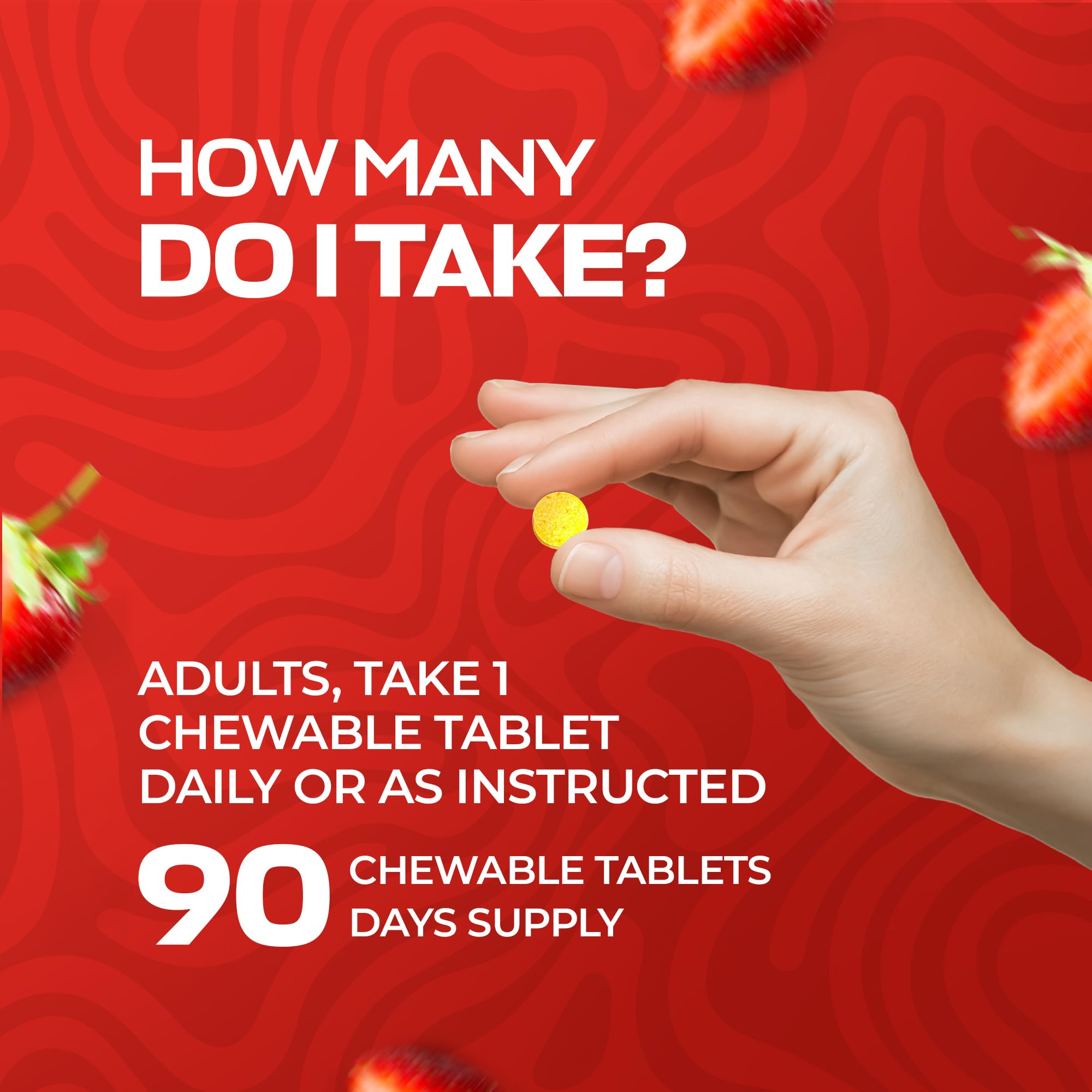Shiny Leaf CoQ10 100mg chewable supplements with a natural strawberry flavour
