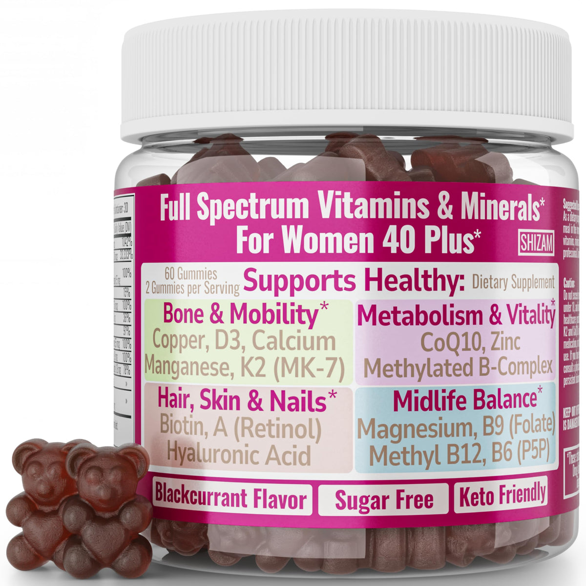 SHIZAM Blended Vitamin & Mineral Supplement front view