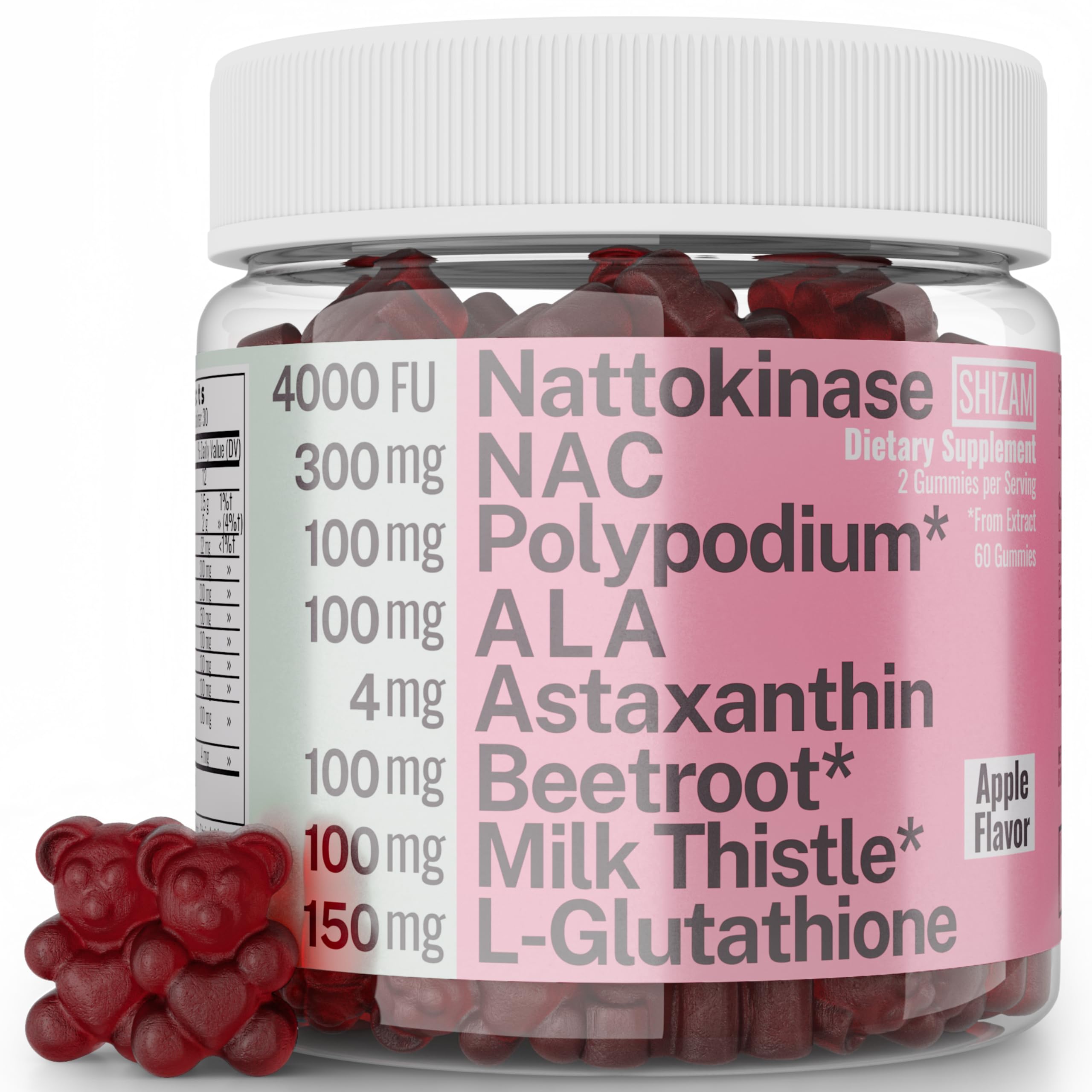 SHIZAM Nattokinase Gummies front view packaging