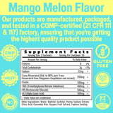 SHIZAM Sugar-Free 5-in-1 NAD+ Gummies with mango and melon