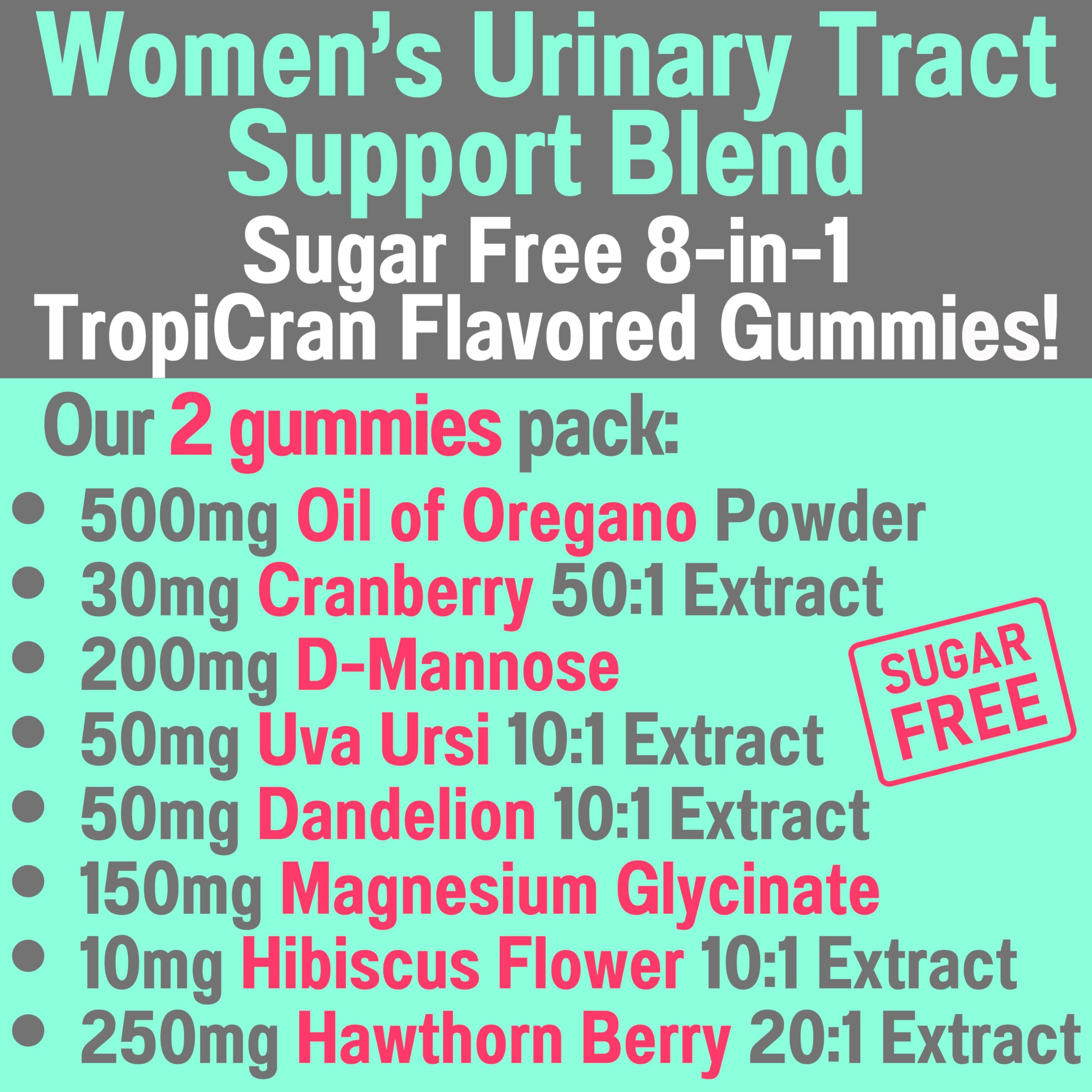 SHIZAM Sugar-Free TropiCran Burst Gummies packaging
