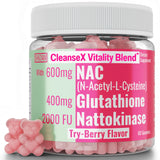 SHIZAM Trio of Glutathione, NAC, and Nattokinase Gummies front view