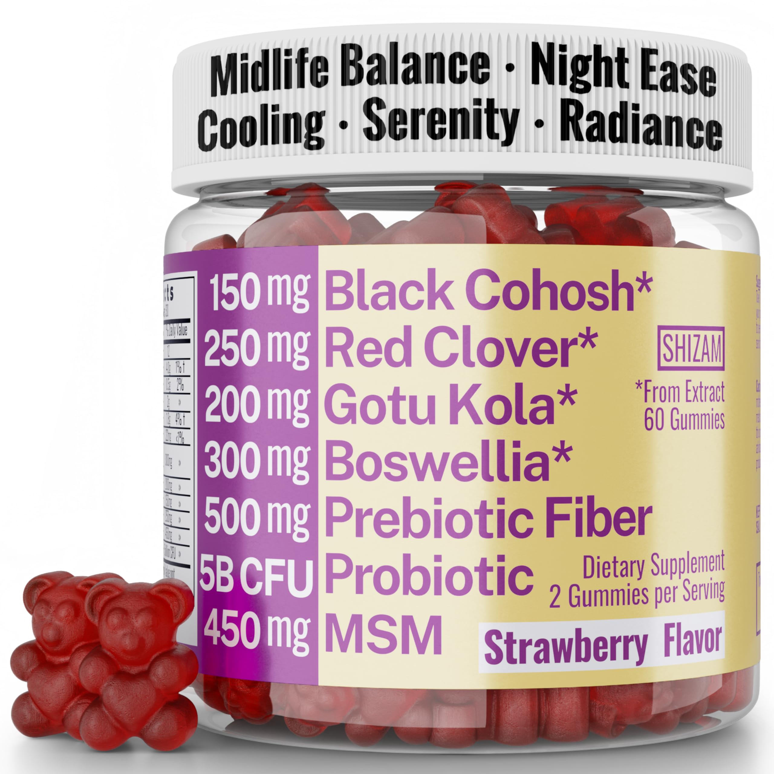 SHIZAM Women's Wellness Gummies front view with packaging