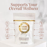 Shore Magic Collagen Powder 150g unflavoured powder in a bowl