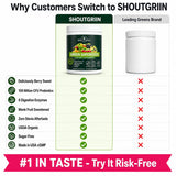 SHOUTGRIIN Green Superfood Powder 340g side view