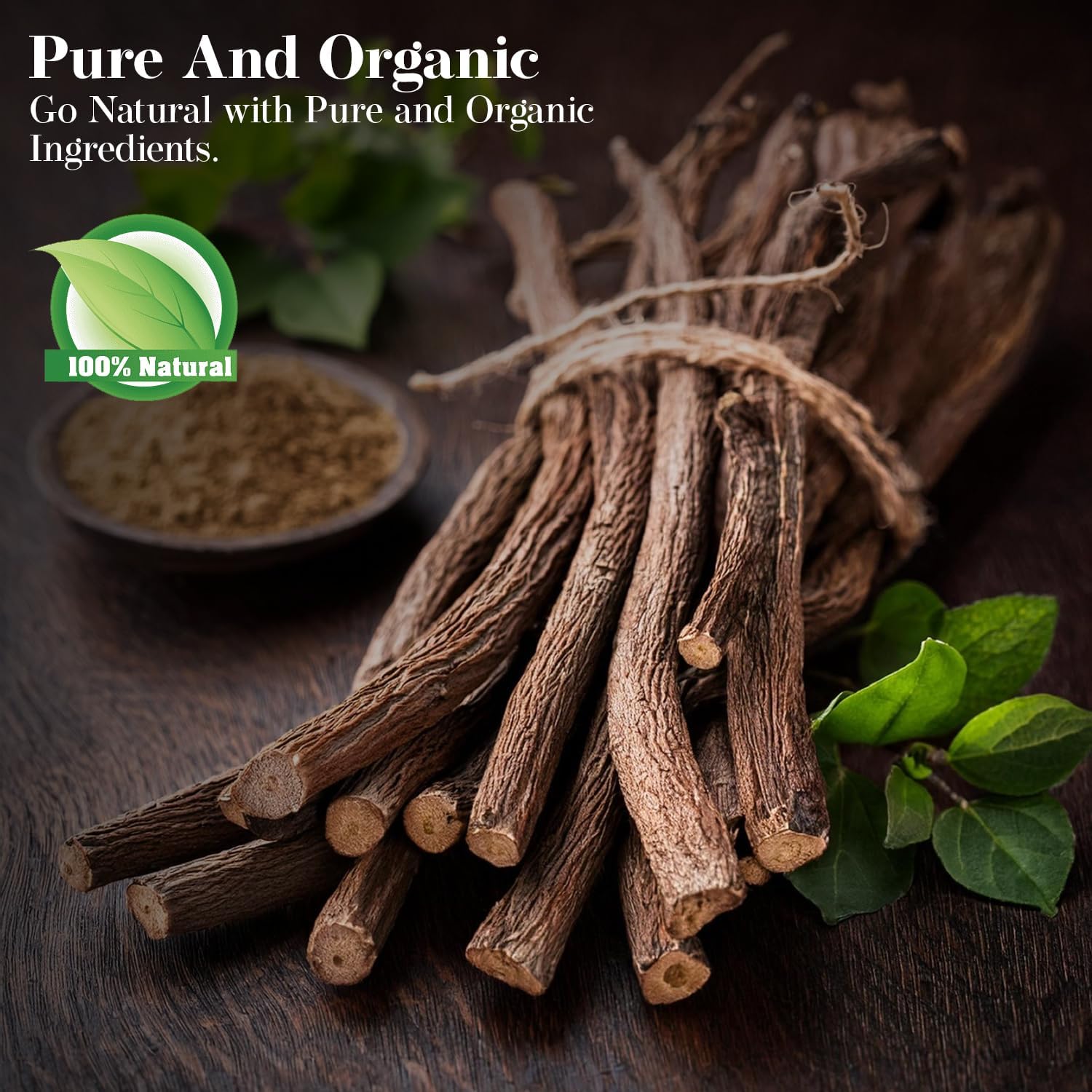Shrida Foods Licorice Root Powder mixed in a smoothie
