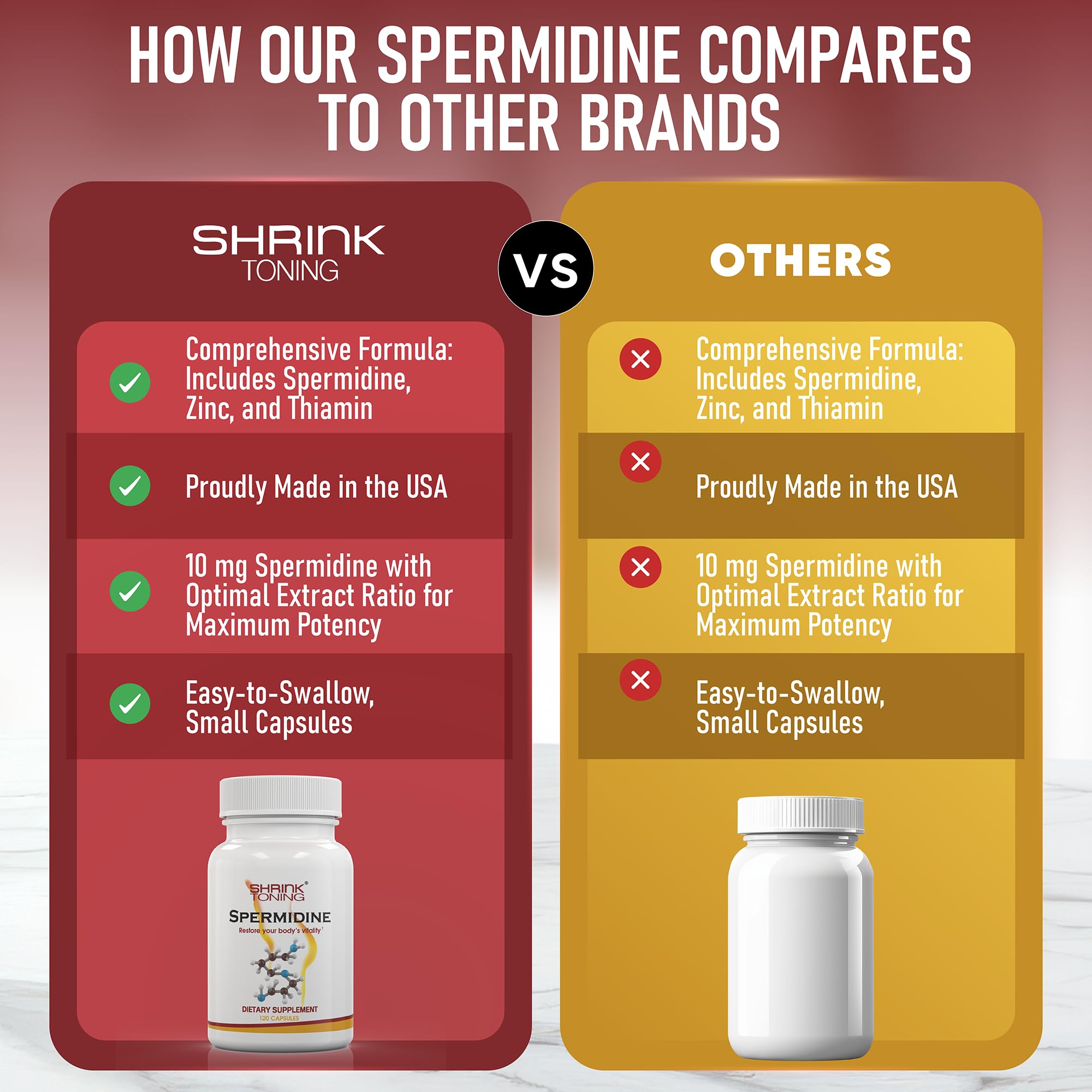 Shrink Spermidine Supplement 60 Capsules side view
