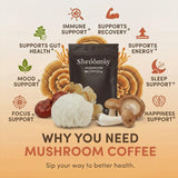 Shroomsy 6-Mushroom Blend Supplement scooped out showing powder