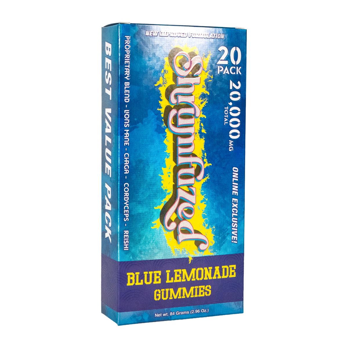 Shrumfuzed Mushroom Supplement 100g back view with ingredients