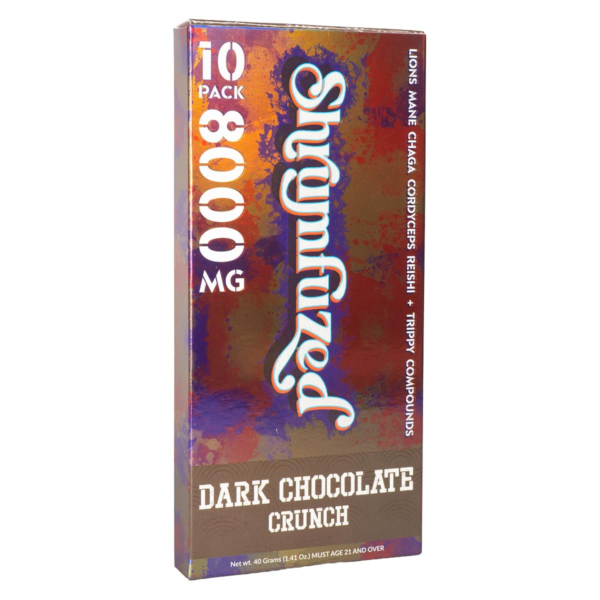 Shrumfuzed Mushroom Supplement 41g back view showing ingredients