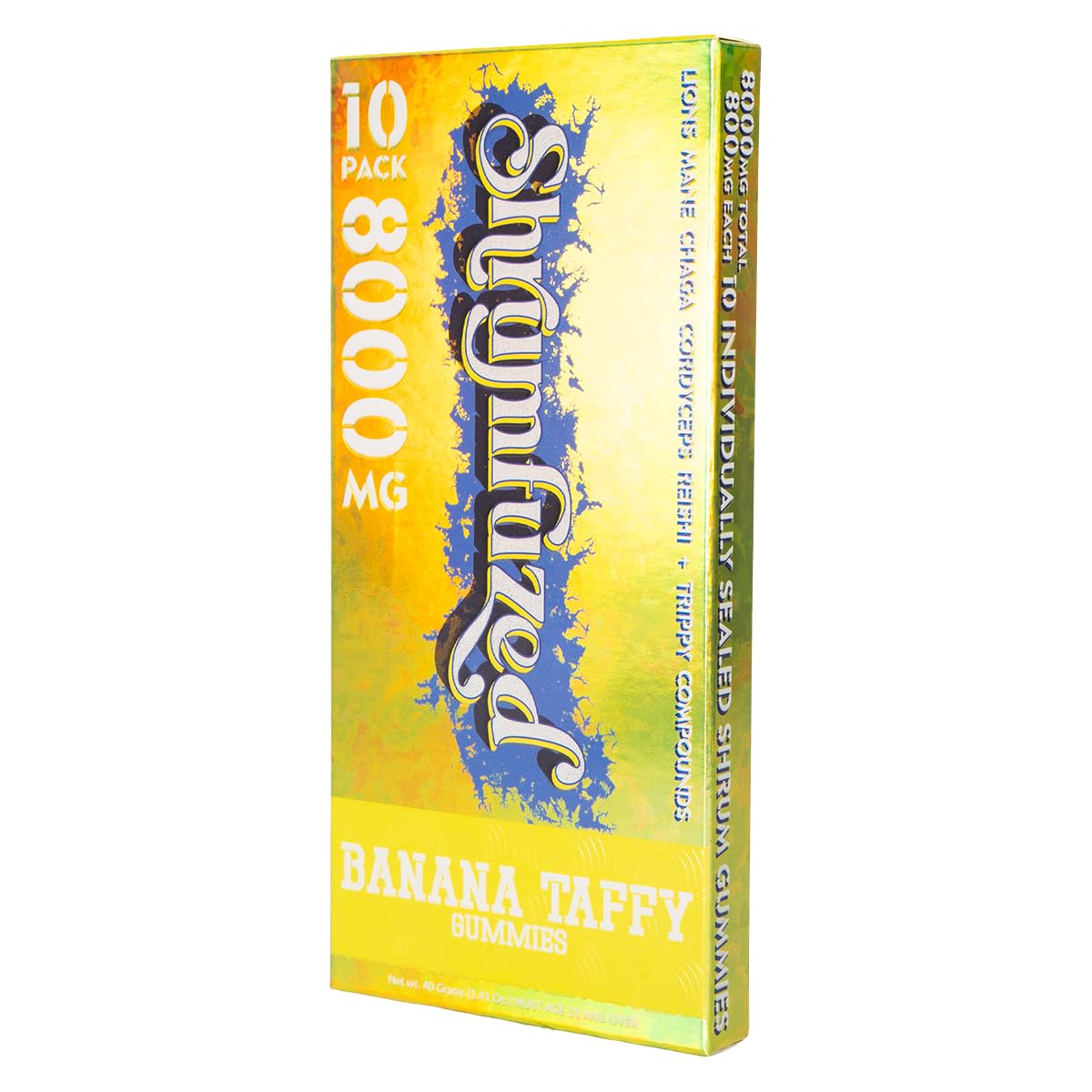 Shrumfuzed Mushroom Supplement back view with ingredient list