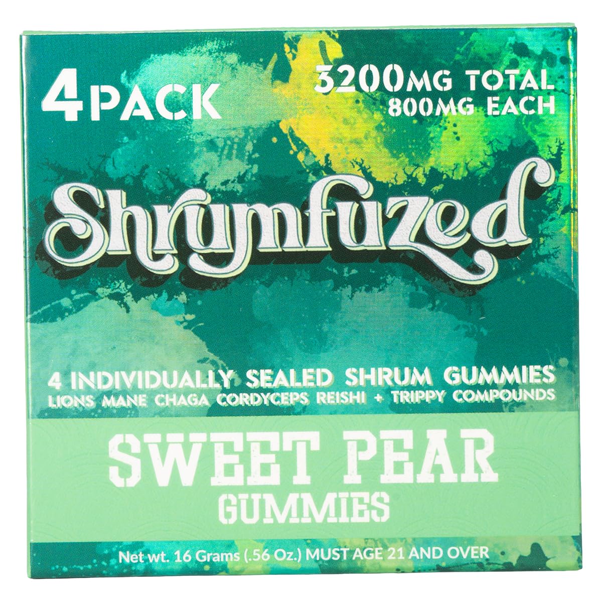 Shrumfuzed Mushroom Supplement front view with packaging