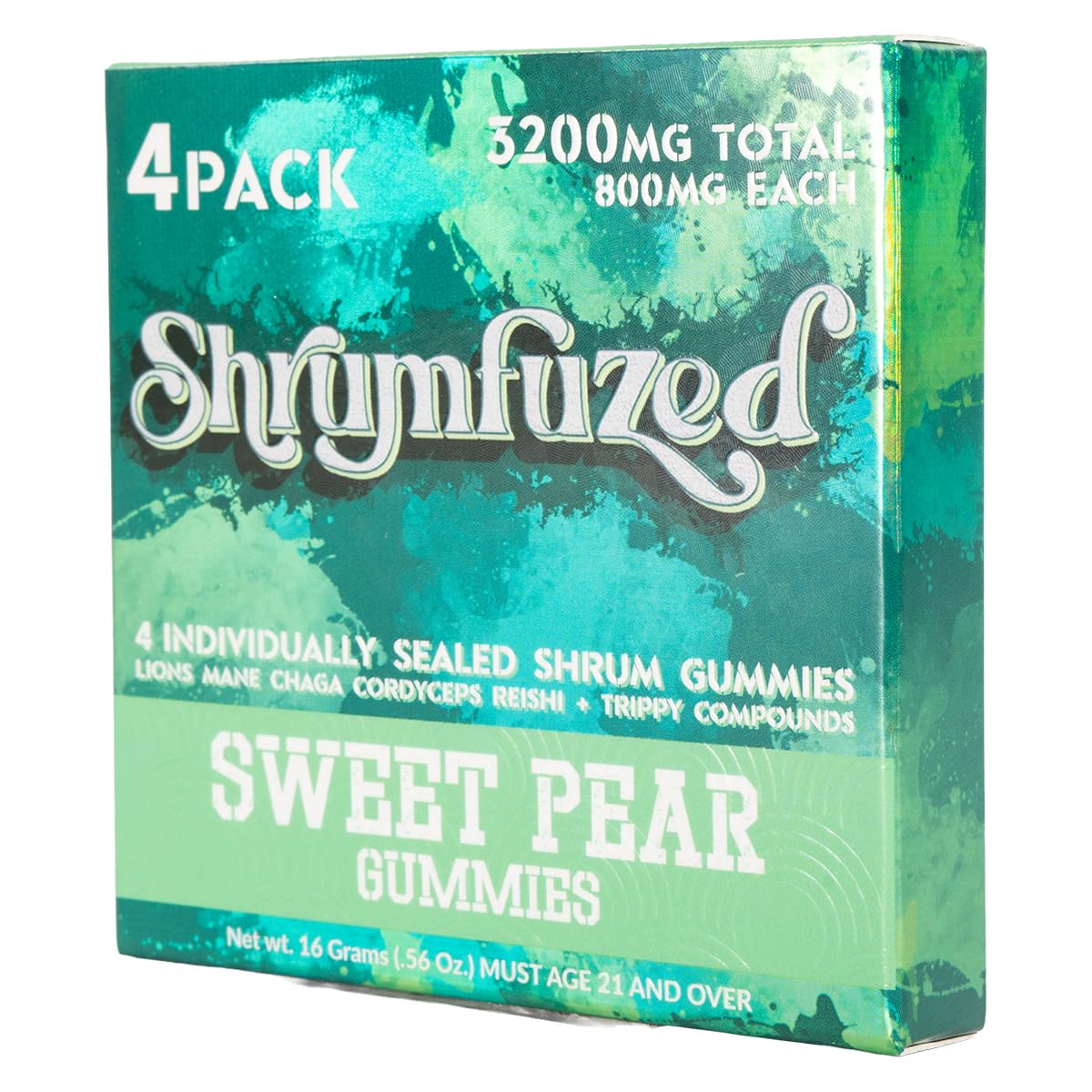 Shrumfuzed Mushroom Supplement side view showing ingredients