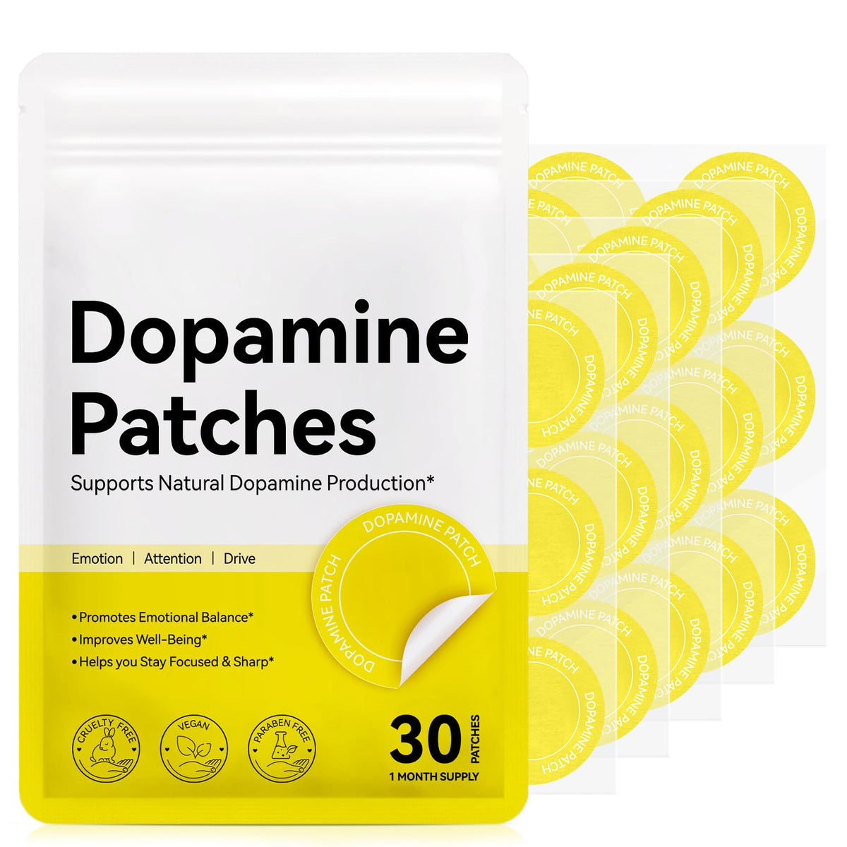 Shuangjia Dopamine Patches front view with packaging