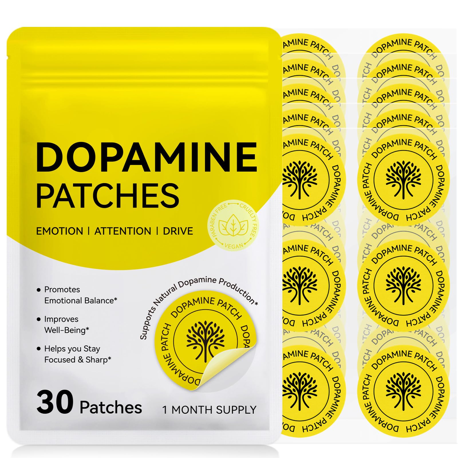 Shuangjia Extra Strength Dopamine Patches front view packaging