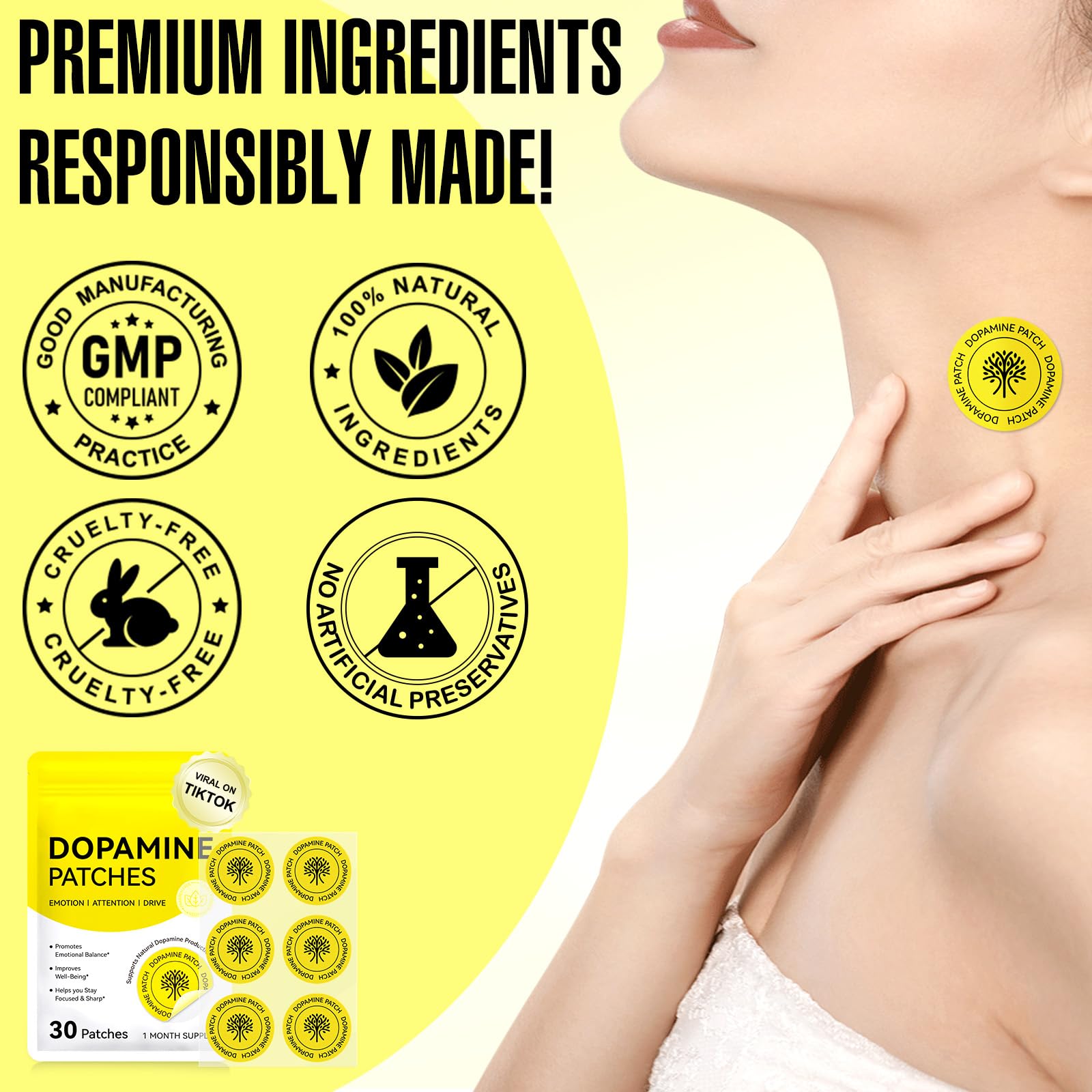 Shuangjia Extra Strength Dopamine Patches opened pack
