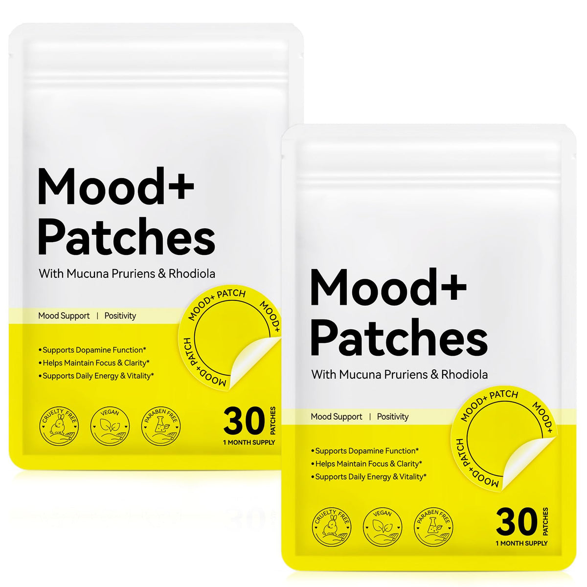 Shuangjia Mood Patches Extra Strength front view with packaging