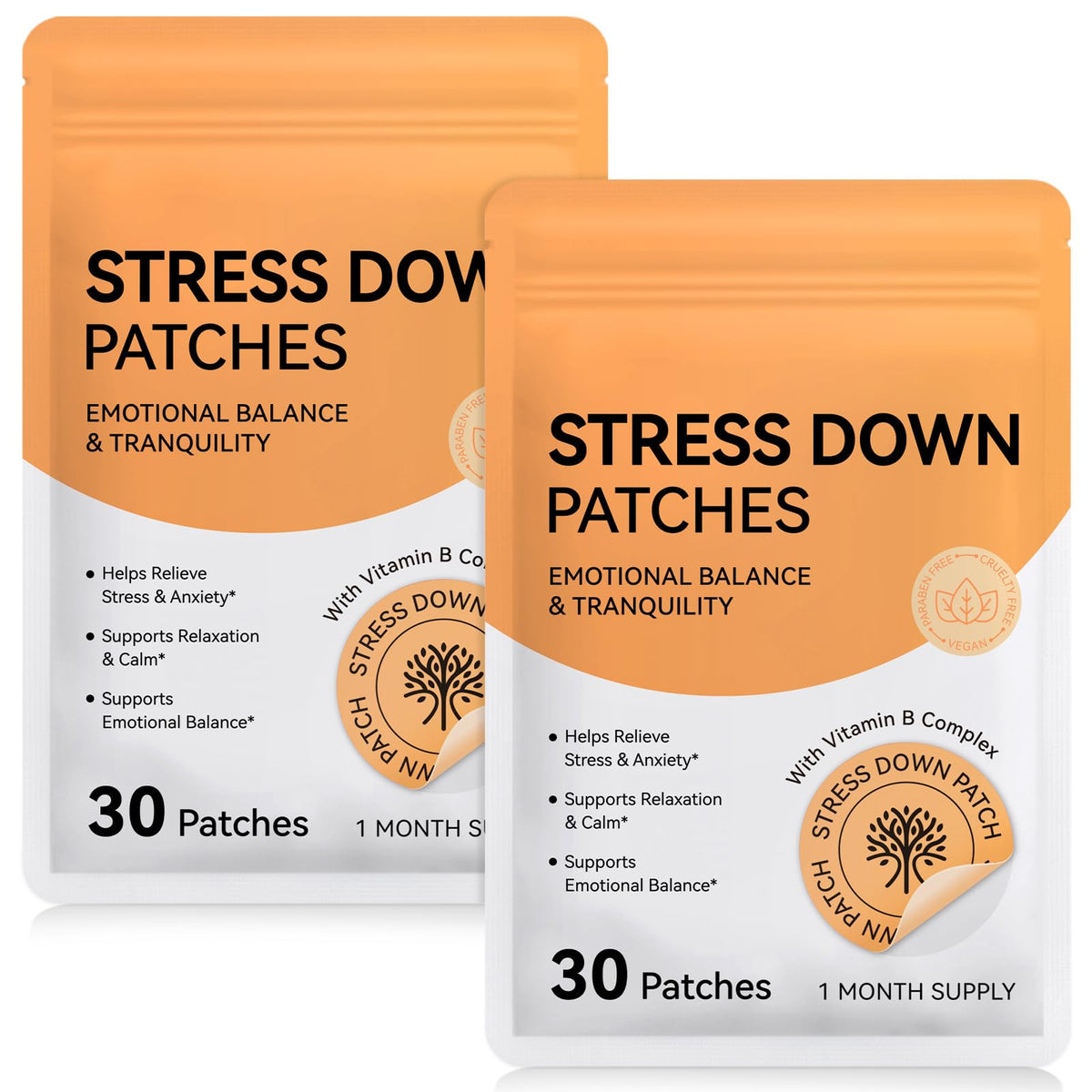 Shuangjia Stress Down Patch front view with packaging
