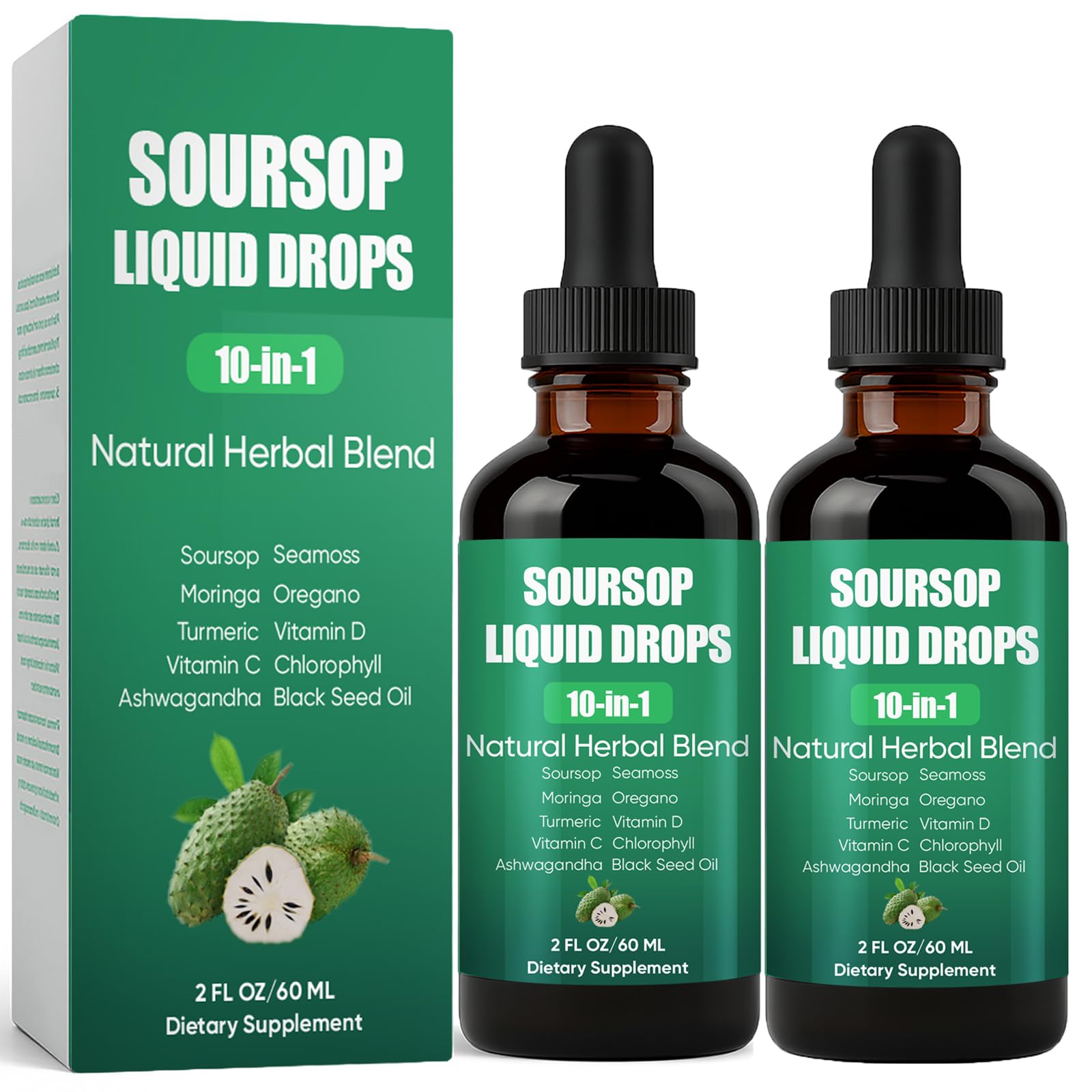 Shwfhi 10-in-1 Soursop Extract Drops 60g front view