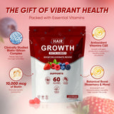 Shwfhi Hair Growth Gummies side view with ingredients list
