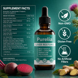Shwfhi Purelia Liver Drops 150g with glass of water